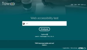 Taw Accessibility Checker Homepage