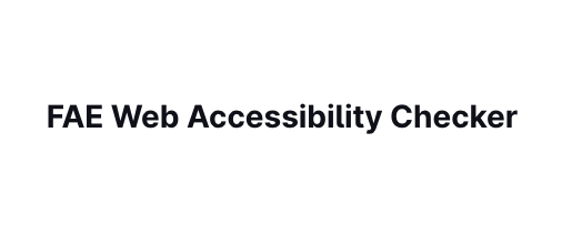FAE web accessibility checker
