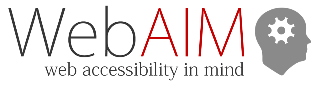 WebAim logo accessibility checker